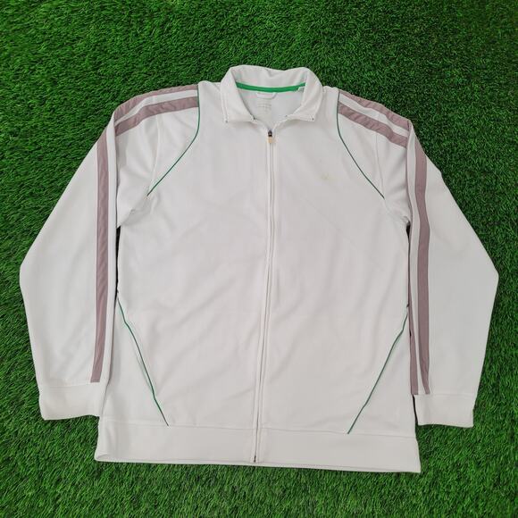 ADIDAS Track Jacket L/XL 23x30 White Clima-Lite - Picture 1 of 16